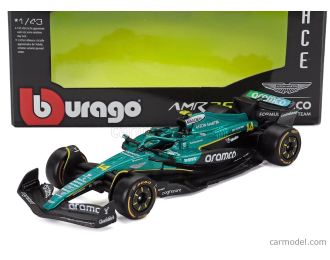 F1 - SET 12X - ESPOSITORE - DISPLAY STAND - AMR25 TEAM ARAMCO COGNIZANT N 14 SEASON 2025 FERNANDO ALONSO + N 18 LANCE STROLL