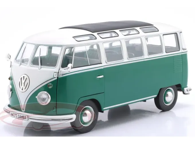VOLKSWAGEN T1 Samba Bus (1962), green / white