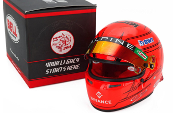 BELL HELMET Team Bwt Alpine N 31 Esteban Ocon Monaco Gp F1 A523, (2023), Red Fluo