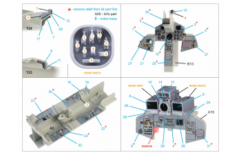 3D Декаль интерьера кабины Tornado GR.1 (Revell) (малая версия) (с 3D-печатными деталями)