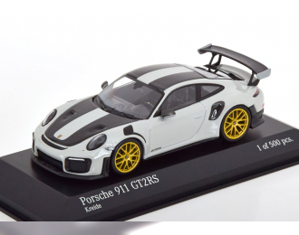 PORSCHE 911 (991/2) GT2 RS with gold rims (2018), light grey