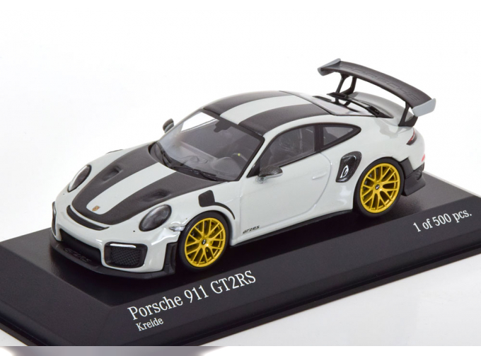 PORSCHE 911 (991/2) GT2 RS with gold rims (2018), light grey