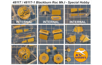 Маска окрасочная Blackburn Roc Mk.I (Special Hobby #SH48050) + маски на диски и колеса