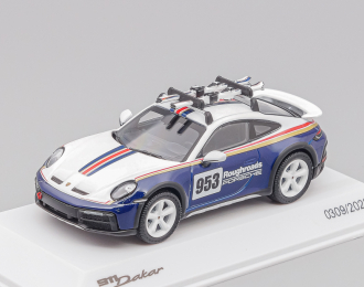 PORSCHE 911 992 №953 Rally Dakar Roughroads With Ski (2023), White Blue