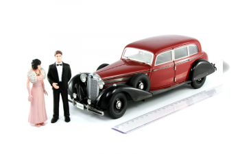 MERCEDES-BENZ 770 Limousine с фигурками (1938), cherry / black