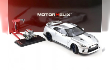 NISSAN Skyline Gt-R (R35) With Engine And Accessories 2016, silver