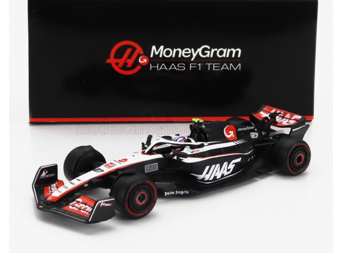 HAAS F1 Fw23 Team Moneygram Haas №27 Season (2023) Nico Hulkenberg, White Black Red