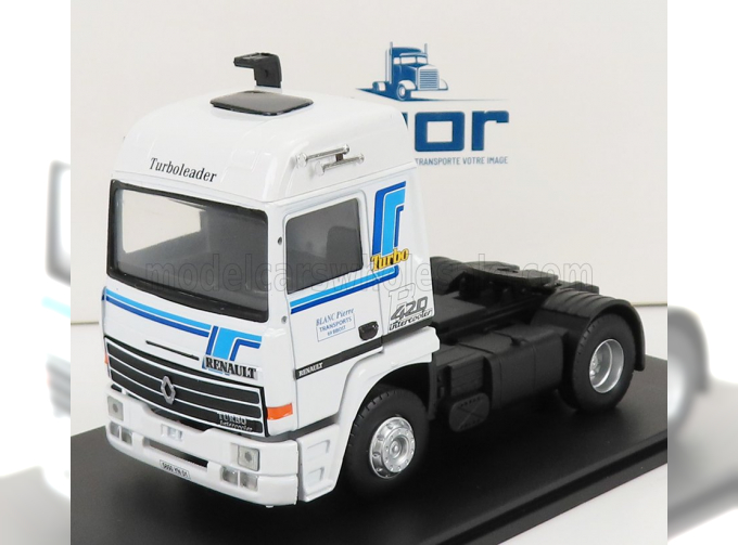 RENAULT R420 TURBO INTERCOOLER TRACTOR TRUCK 2-ASSI BLANC PIERRE TRANSPORTS (1986), WHITE