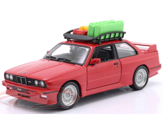 BMW M3 with Rack basket, red