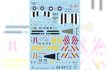 Сборная модель NORTH AMERICAN P-51d Mustang Military Airplane 1941