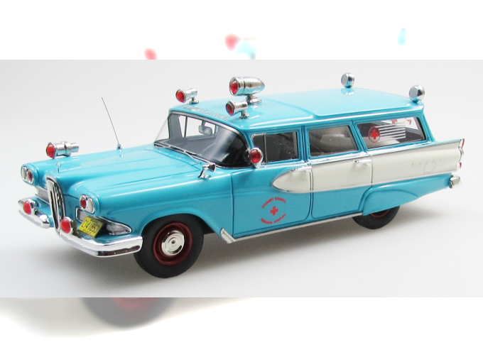 EDSEL Villager ambulance (1958), blue/white