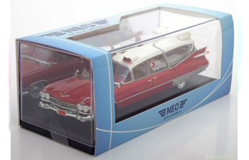 CADILLAC S&S Superior Crown Royale Ambulance (1959), red / white