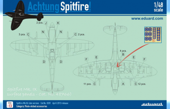 Фототравление Spitfire Mk.IX surface panels