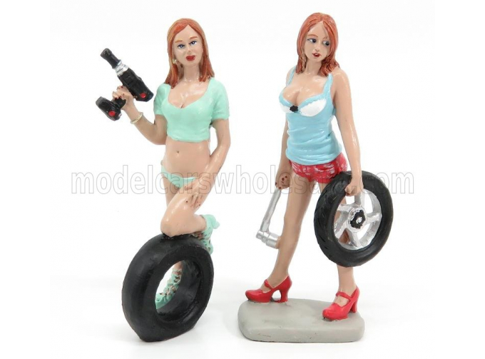 FIGURES 2 X Girls Michele & Meg - Tyres Brigade, Various