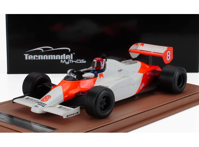 McLAREN F1 Mp4/1c №8 Monaco Gp (with Pilot Figure) With Rain Tires (1983) Niki Lauda, White Red