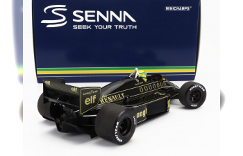 LOTUS F1 98t Renault Turbo N12 Season Dirty Version (1986) Ayrton Senna, Black Gold