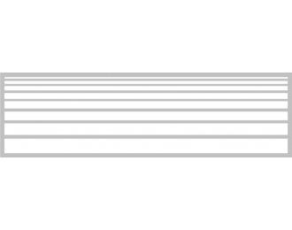 Декали Полосы цветовые белые, 194х55 мм. полосы 2,3,4,5,8,10 мм