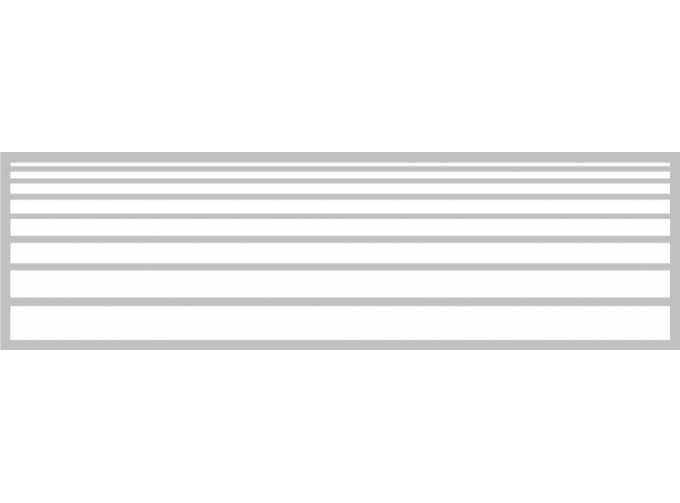 Декали Полосы цветовые белые, 194х55 мм. полосы 2,3,4,5,8,10 мм