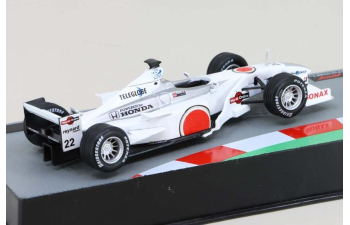 BAR F1 002 Honda N 22 Season 2000 Jacques Villeneuve - časopis s modelem BAR F1 002 Honda - kovový model auta