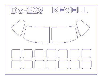 Набор масок окрасочных для остекления модели Do-228