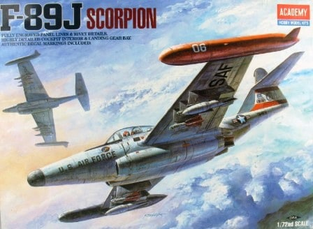 Сборная модель Американский перехватчик Northrop F-89J Scorpion