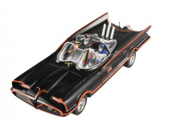 BATMOBILE TV Series with Batman Robin Figures (1966), black