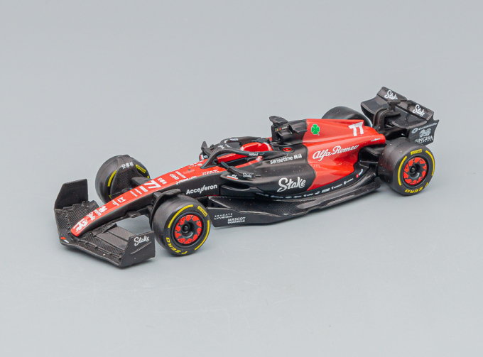 ALFA ROMEO F1 C43 Team Stake N77 Season (2023) Valtteri Bottas, black / red