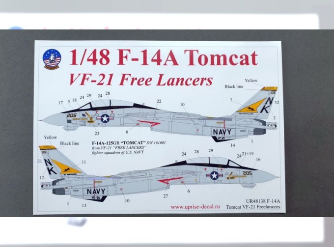 Декаль для F-14A Tomcat VF-21 Lancer