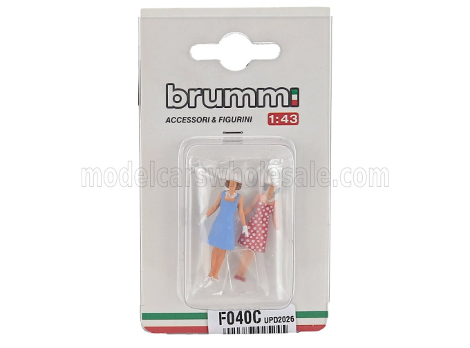 Набор из двух фигурок женщины 60 х годов, синий, красный