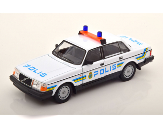 VOLVO 240 Gl Polis Sweden Police 1986, White