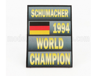 ACCESSORIES F1 World Champion Plate Pit Board - Benetton B194 Ford Mild Seven №5 Season (1994) Michael Schumacher, Grey Black Yellow