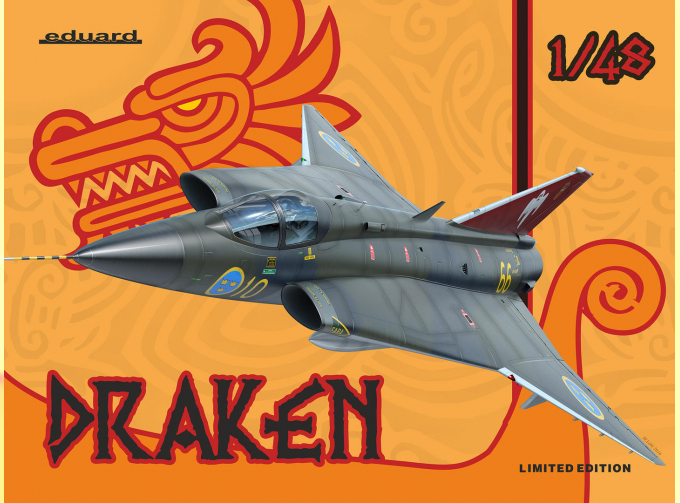 Сборная модель Шведский истребитель Saab 35 Draken