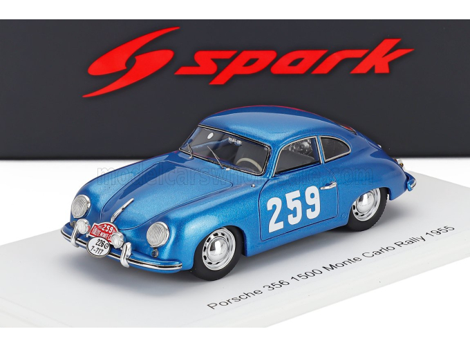 PORSCHE 356 1500 Coupe №259 Rally Montecarlo (1955) Charles Cooper - John Fischel, Blue
