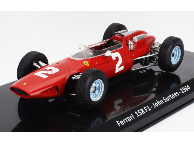 FERRARI F1 158 №2 World Champion Season (1964) John Surtees - Con Vetrina - With Showcase, Red
