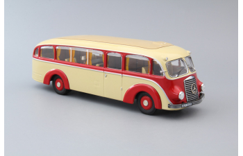 MERCEDES-BENZ LO3500 bus, elfenbein / rot