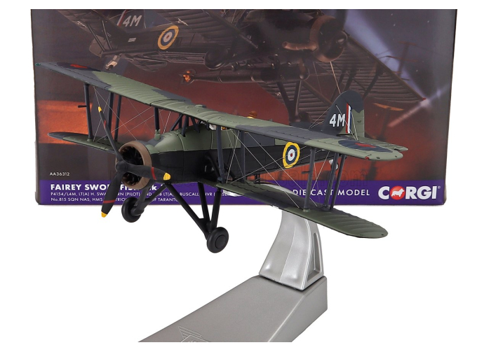 FAIREY Swordfish Mki P4154/l4m Military Airplane (1936), Military Black