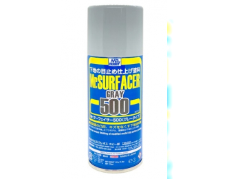 Краска грунтовка в баллончиках Mr.Surfacer Spray Gray 500, 170мл.