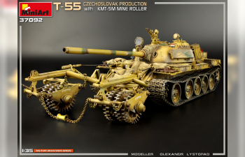 Сборная модель Танк Т-55А чехословацкого производства с КМТ-5М