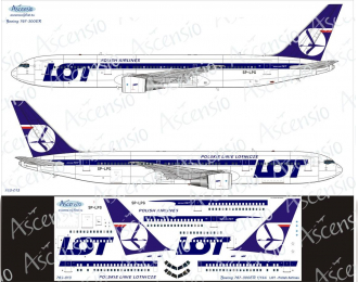 Декаль на самолёт боенг 767-300 (LOT-Polish Airlines)