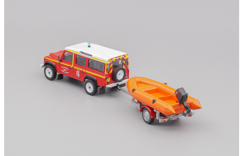 LAND ROVER DEFENDER 130 Fire Engine with Motorboat 1986, Vehicules Legers Sapeurs-Pompiers 12