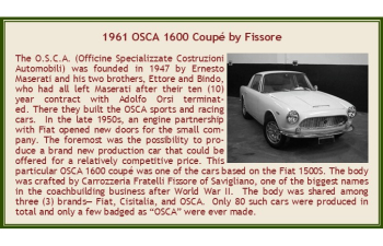 ОСКА 1600 GT купе производства Фиссоре (1961), красный