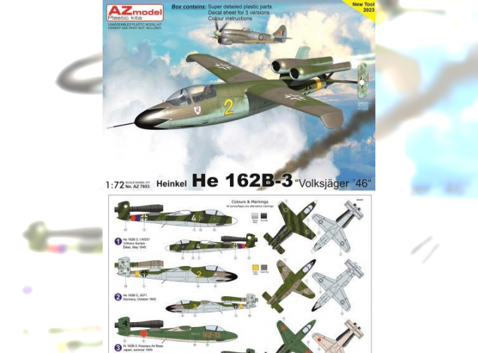 Сборная модель Heinkel He 162B-3 "Volksjäger 46"