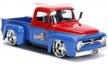 FORD F-100 Truck (1952), красный с синим, с фигуркой Супергерл