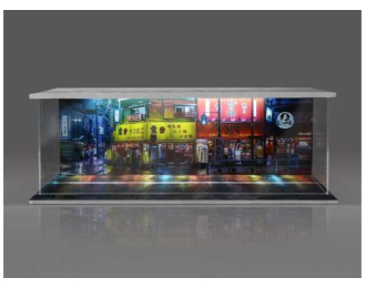 Diorama *Urban street with light*, various