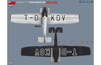 Сборная модель JUNKERS F13 Airplane With Winter Ski 1925