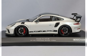 PORSCHE 911 GT3RS (991.2) Weissach Package - (2019), silver / black