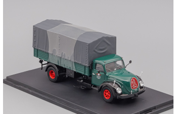 MAGIRUS S 6500 Rundhauber with canvas top, green