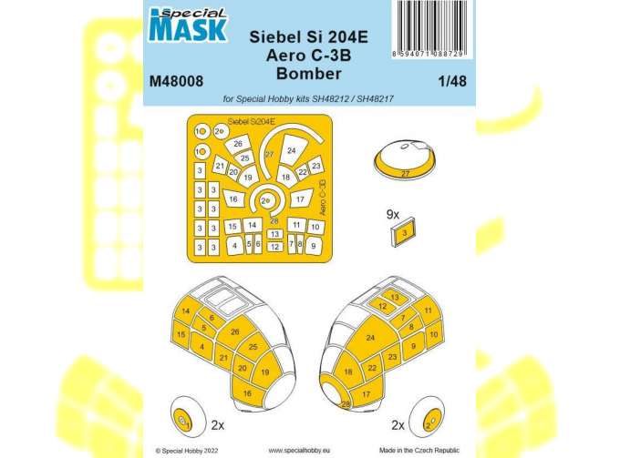 Маска окрасочная Siebel Si 204E/Aero C-3B Bomber