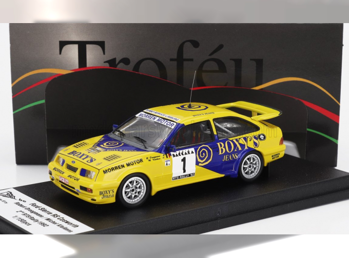 FORD Sierra Rs Cosworth №1 2nd Rally Rts (1992) Robert Droogmans - Michel Kleikens, Yellow Blue