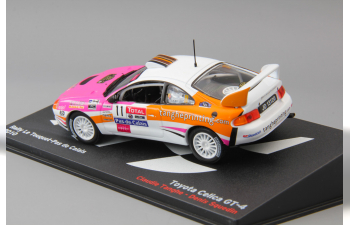 TOYOTA Celica GT-4 Claudie Tanghe - Denis Squedin Rally Le Touquet-Pas de Calais #11 (2010), white / pink / orange